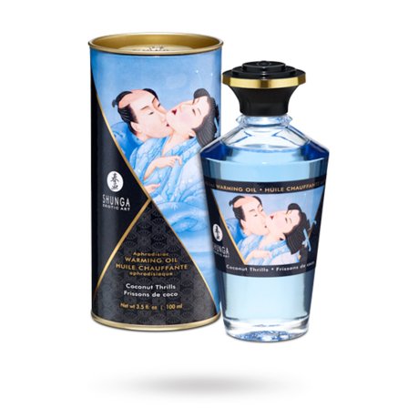 Shunga: Aphrodisiac Coconut Thrills - Varmende Olje 100 ml - Erotik Vuxen: Massasjeoljer