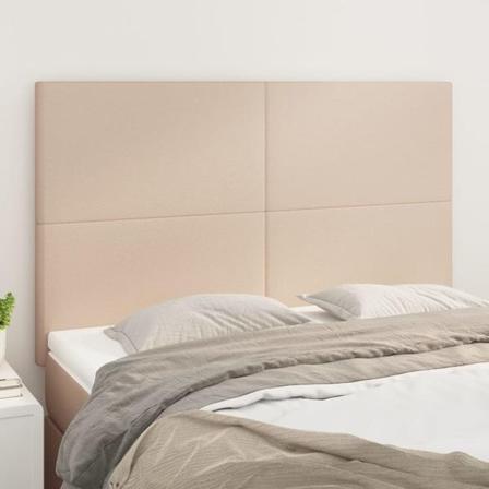 Vidaxl Huvudgavlar 4 St Cappuccino 72x5x78/88 Cm Konstläder Brun