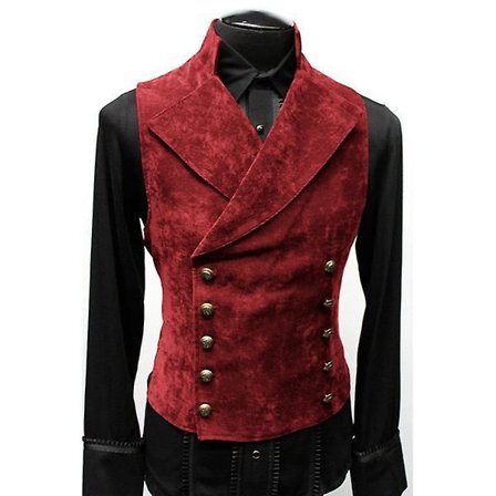 Herre Victorian Suit Vest, Steampunk Gotisk Vest