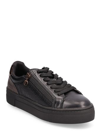 Women Lace-Up Lave Sneakers Svart Tamaris*Betinget Tilbud
