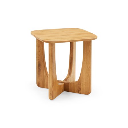Orion Ecktisch, Eiche | 50x50cm Beistelltisch in Geräucherte Eiche, moderner skandinavischer Stil, quadratisch, stabiles Design Untergestell