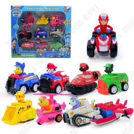 TD Puppy Patrol Paw 9 st/set 6-10 cm Handgjorda prydnadskollektion Färglåda Semesterpresent