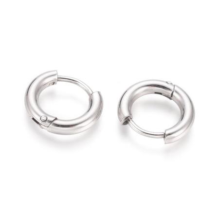 1 par 18 mm Hoops øreringe i 316L kirurgisk stål