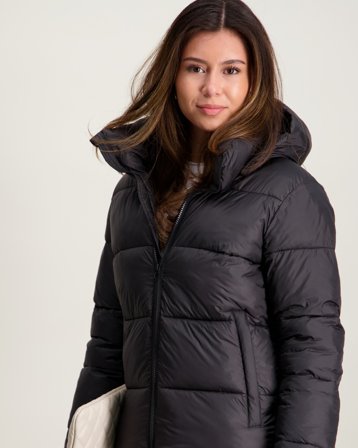 RYVLS Chimney Collar Padded Jacket Sort Jakker Pige - Kids Brand Store