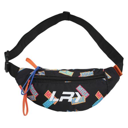 Miehet naiset Fanny Pack vyötärölaukku Trendikäs merkki Crossbody Boys Pieni puhelin opiskelijoille Rinta Nainen Black letters 8-inch