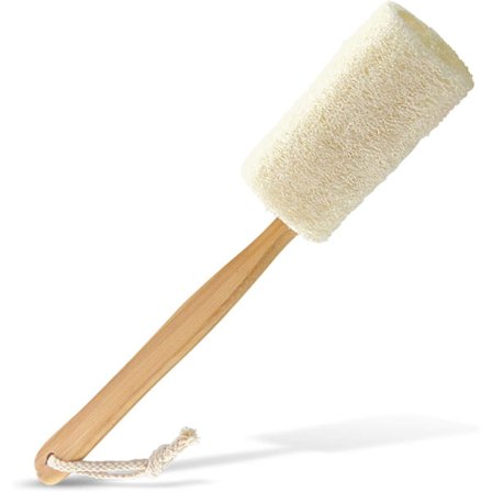Naturlig Eksfolierende Loofah Luffa Badebørste på Stilk, 24 cm for Bade Dusj Svamp Kropp