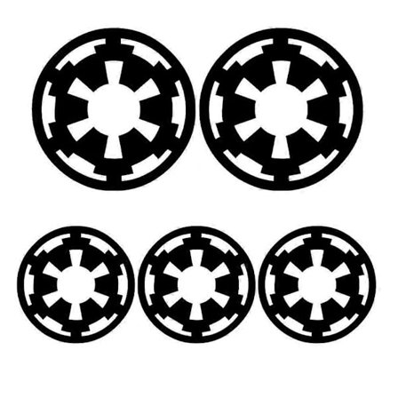5 kpl STAR WARS GALACTIC EMPIRE auton korin puskurin ikkunan koristetarroja