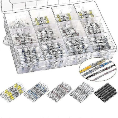 500st Lödfog Trådkontakt - Krymp Lödhylsans skarvdon - Lödkontaktssatser - Isolerad