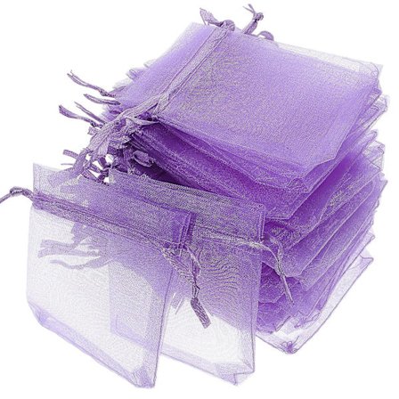 50 stk Organza Slikposer Smykker Indpakningsposer Bærbare Snøreposer