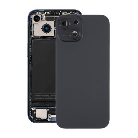 iPhone 15 Baksida Glas med Magnet och Kameralins - Svart