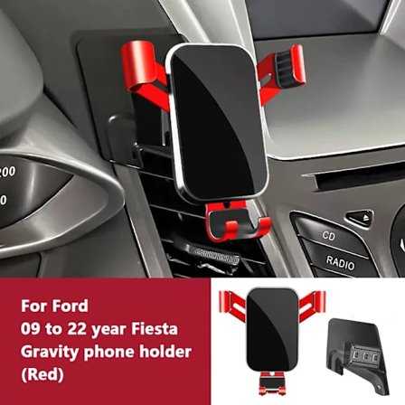 för kompatibel med Bil Mobiltelefonhållare Luftventilfäste GPS Gravitationsnavigerings Tillbehör för kompatibel med Ford Fiesta 2009 till 2022 ÅR