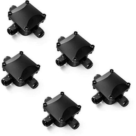 Koblingsboks, 5 stk Koblingsboks Ip68 3-veis Vanntett Kobling Utendørs Elektrisk Boks Koblinger 0.75-2.5mm eller 5-10mm