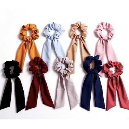 Hårsnoddar , hair Scrunchies med scarf, hårband, Hair bands