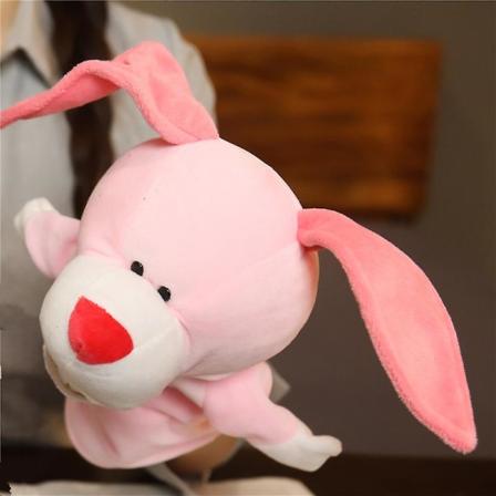 Djur Hand Finger Story Docka Kawaii plyschdocka Pedagogisk baby Lejon Elefant Kanin Apa Giraff mjuka leksaker Uppstoppad docka V Rabbit