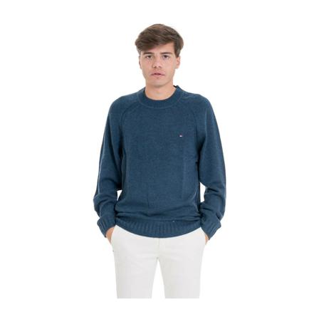 Tommy Hilfiger, Round-neck Knitwear Blauw, Heren, Maat:L
