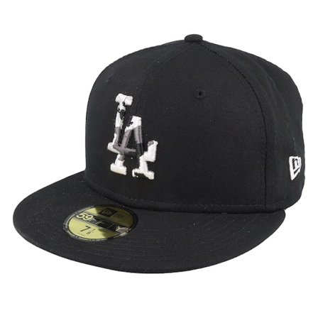 New Era - MLB Svart fitted Keps - Los Angeles Dodgers Mono Camo Infill 59FIFTY Black Fitted @ Hatstore