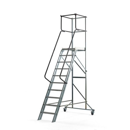 Arbetsplattform på hjul, 10 steg, höjd 2000 mm
