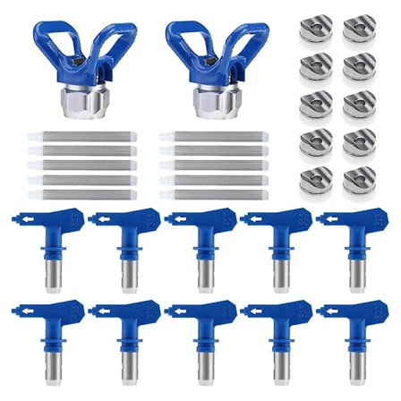 Airless Malersprøjte Dyser, Reversible Sprøjte Dyser med Sprøjtefiltre/Beskyttelse til Airless Sprøjtning