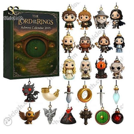 24-dagars nedräkning Lord of the Rings Blind Box - Julgransdekoration i akryl att hänga