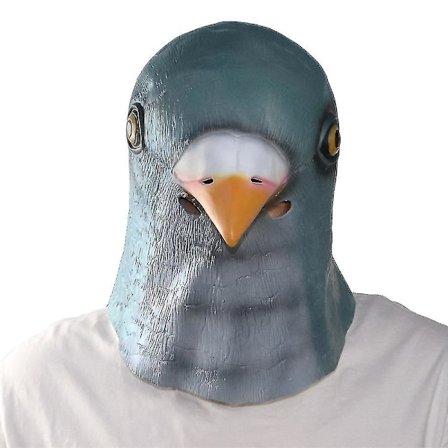 Festartikel Maskeraddräkt Nyhet Maskeraddräkt Latex Fågelhuvud Mask Duva Mask