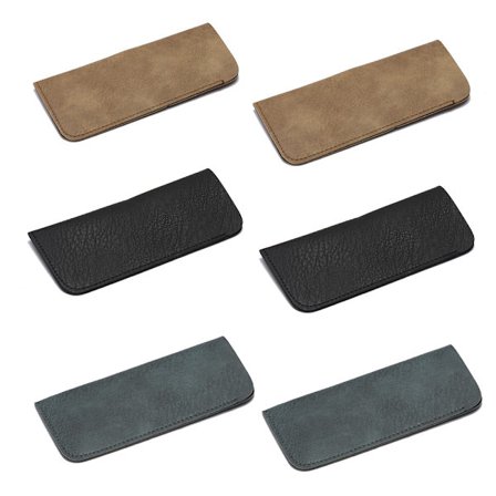 6 bløde brilleetuier 6 stk., PU læder brilleetui læseetui