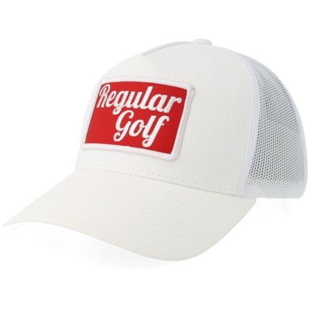 Pins & Stripes - Vit trucker Keps - Regular Golf White A-Frame Trucker @ Hatstore