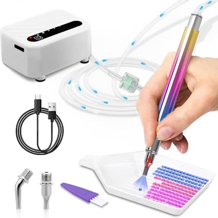 Sähköinen timanttimaalauskynä tyhjiöimulla - Säädettävä imuteho & 1500mAh akku