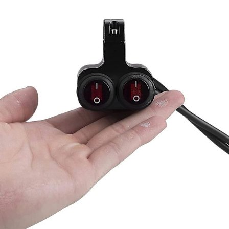 12v Vattentät Motorcykel Atv Cykel 22mm 7/8 Tum Handtag Dubbel Kontroll Döda Knapp Strålkastare Omkopplare - Snngv