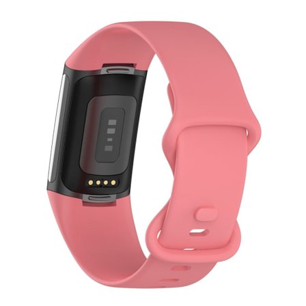 Fitbit Charge 5 enkelt TPU-klockarmband - Ljusröd / Storlek: S