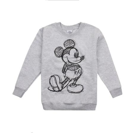 Disney Girls Mickey Mouse Sketch Sweatshirt 10-12 År Grå