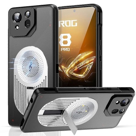 Kompatibelt med Asus ROG Phone 8 5G / Phone 8 Pro 5G Magnetiskt Fodral Värmeavledning Aromaterapi Ställ Silicolor