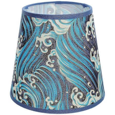 Kangasvarjostin Meriaalto-kuvioinen Lampunvarjostin Pöytälampun Suojus Koristeellinen Lampunvarjostin (E27)