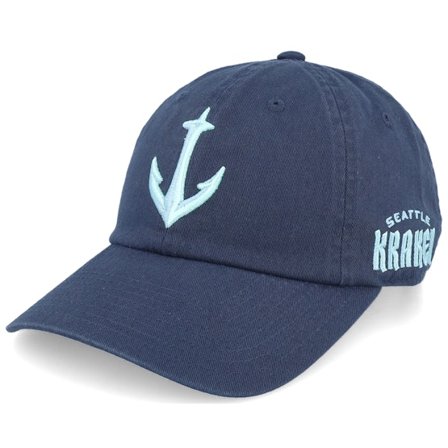 American Needle - Blau Unconstructed Cap - Seattle Kraken Blue Line Navy Dad Cap @ Hatstore
