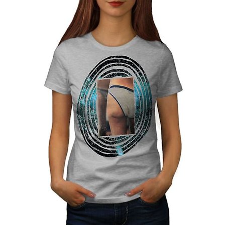 Ass Girl Space Naken Dam Grå-skjorta