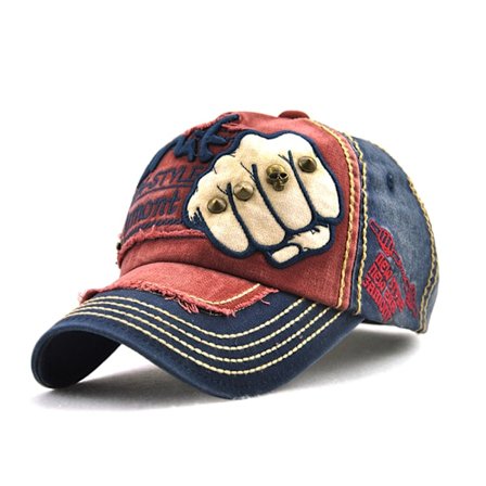 Universal Bokstav Nagle Justerbar Bomull Baseballhatt for Hip Hop Menn Kvinner