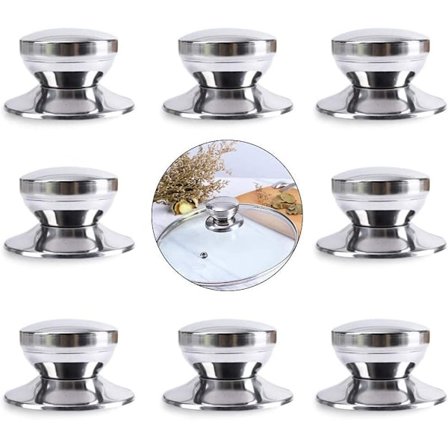 8 st rostfria grytlocksknoppar handtag L, grytlocksknopphandtag med skruvar, reservdelar-