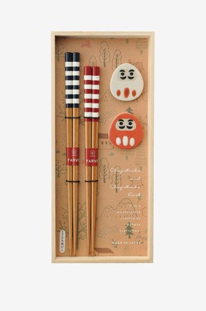 Kawai - Spisepinde gavesæt Kawai striber - Brun - Bestik - Fra Homeroom