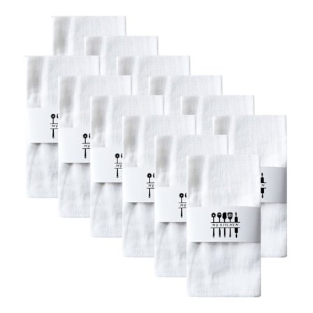 Eleganta Tygservetter i Bomull & Linne - 6/12-pack 40x40cm