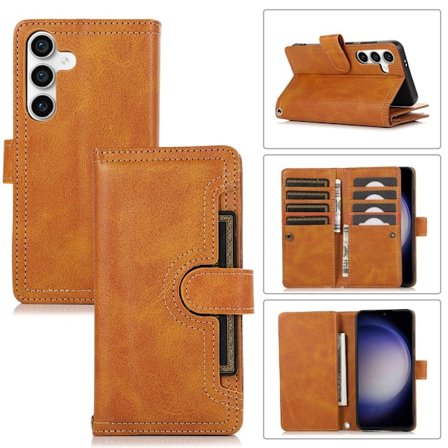 Plånboksfodral Multi-Slot Samsung Galaxy S25 Plus Cognac