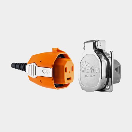 Entrada de energia de terra SmartPlug, aço inoxidável + conector de energia de terra, 230 V, 16 A