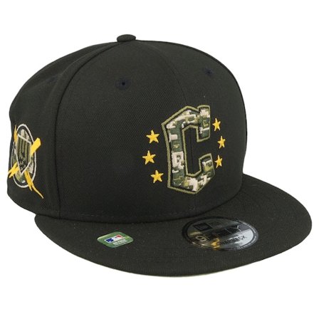 New Era - MLB Schwarz snapback Cap - Cleveland Guardians MLB24 Armed Forces Day 9FIFTY Black Snapback @ Hatstore