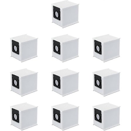 360 Botslab S8 + 10 kpl Imurin Pölypusseja Yhteensopiva Sarja, Varaosat Tarvikkeet Imuroiden Roboteille (FMY)