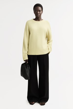 Soft Goat - Relaxed Crewneck - Women cashmere sweater - XS - Lemon