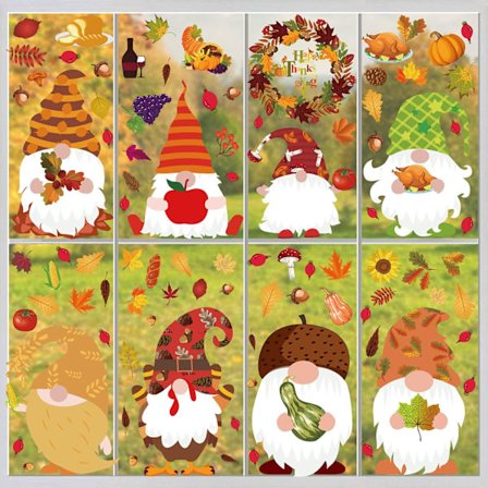 Høstdekorasjon klistremerke vindusklistremerke Thanksgiving dekorasjon Gl