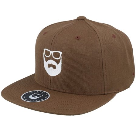 Bearded Man - Hnědý snapback Kšiltovka - Logo Light Brown Snapback @ Hatstore