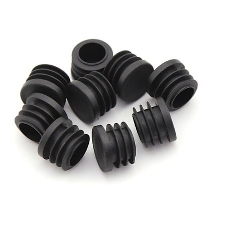 Rund Plastplugg, 20 st Svarta Rörändskydd Stolsplugg Möbel/Ben Rörinsats Skydd 25 mm
