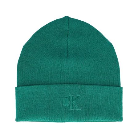 Calvin Klein - Grön cuff Beanie - Ck Fine Rib Beanie Islander Cuff @ Hatstore