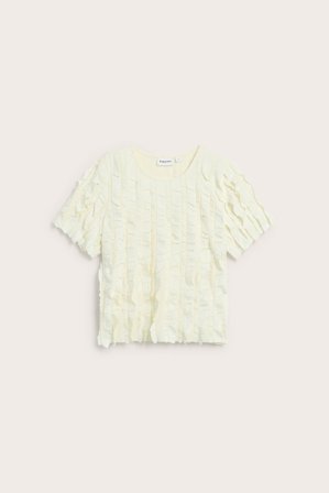 Kappahl | Topp med volanger | Offwhite