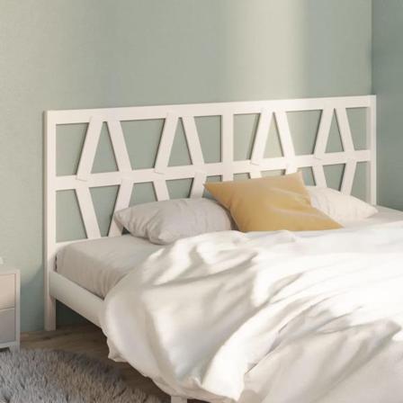 Vidaxl Sänggavel Vit 206x4x100 Cm Massiv Furu Vit