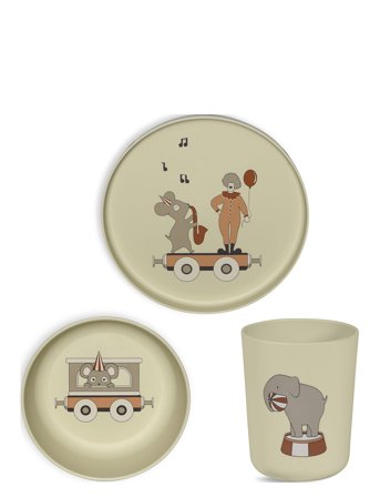 Milas Pla Dinner Set 3-Pack Green Nuuroo